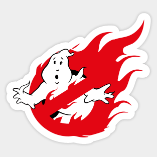 The Ghostbusters in Fire Sticker